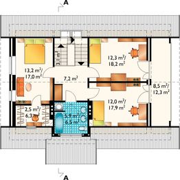 Poddasze projektu - Orion - murowana – klinkier