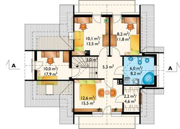 Poddasze projektu - Koliba - murowana – ceramika