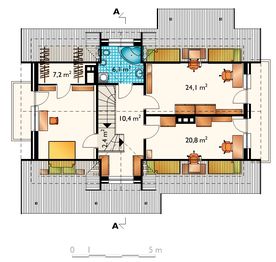 Poddasze projektu - Delta - murowana – klinkier