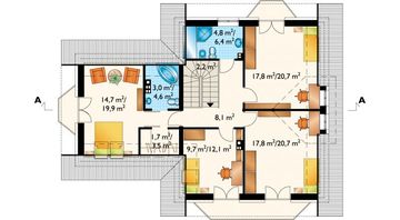 Poddasze projektu - Jelonek Rex - murowana – beton komórkowy