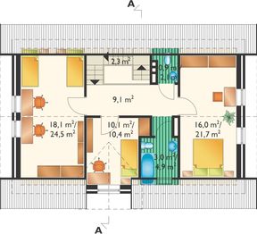 Poddasze projektu - Wacek - murowana – klinkier