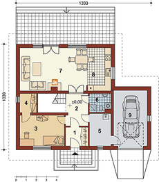 Parter projektu - Sara z garażem