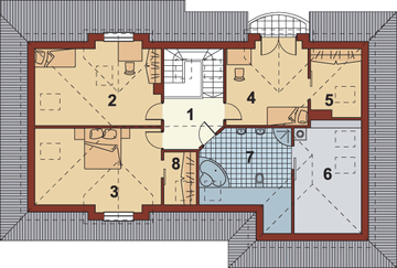 Poddasze projektu - Sadyba wersja B