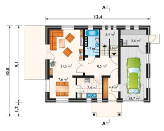Parter projektu - Mały Dworek - szkielet drewniany lekki