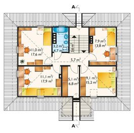 Poddasze projektu - Mały Dworek - szkielet drewniany lekki