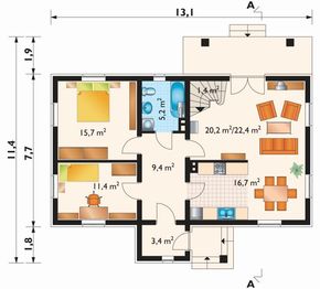 Parter projektu - Jemioła - murowana – beton komórkowy