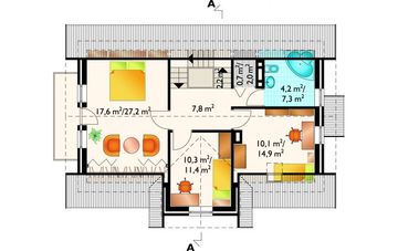 Poddasze projektu - Supełek - szkielet drewniany prefabryk.