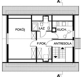 Poddasze projektu - Garaż M4 - murowana – beton komórkowy
