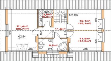 Poddasze projektu - Dom przy Sokolej