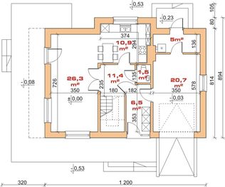 Parter projektu - Dom przy Tulipanowej