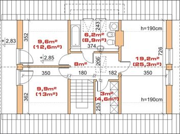 Poddasze projektu - Dom przy Tulipanowej