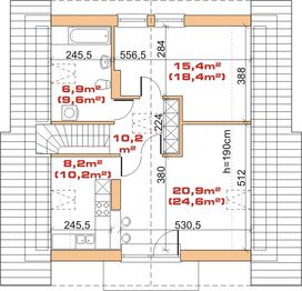 Poddasze projektu - Dom przy Perłowej