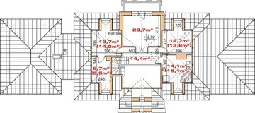 Poddasze projektu - Dom przy Cisowej