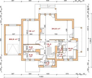 Parter projektu - Dom przy Daliowej