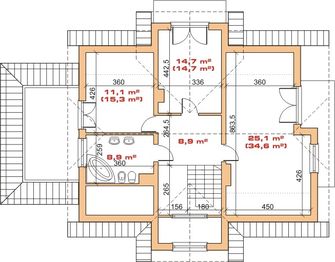 Poddasze projektu - Dom przy Daliowej