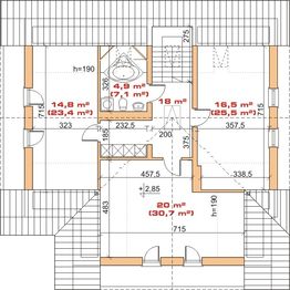 Poddasze projektu - Dom przy Nefrytowej