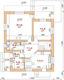Parter projektu - Dom przy Irysowej