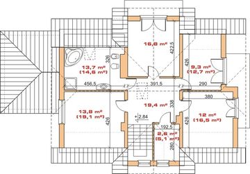 Poddasze projektu - Dom przy Gwiaździstej