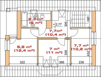 Poddasze projektu - Dom przy Pogodnej