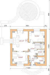 Parter projektu - Dom przy Cynamonowej