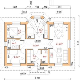 Parter projektu - Dom przy Wiśniowej