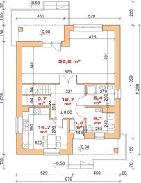 Parter projektu - Dom przy Sasanek