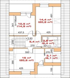 Poddasze projektu - Dom przy Sasanek