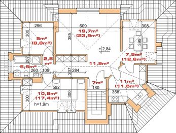 Poddasze projektu - Dom przy Wierzbowej