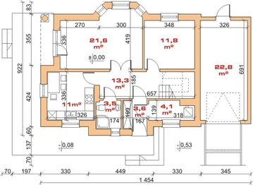 Parter projektu - Dom przy Błękitnej
