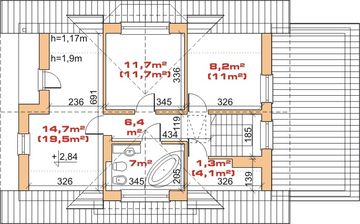 Poddasze projektu - Dom przy Błękitnej