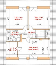 Poddasze projektu - Dom przy Wiązowej