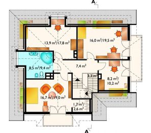 Poddasze projektu - Jonasz - murowana – ceramika