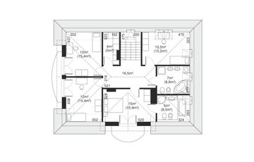 Poddasze projektu - Dom przy Bukszpanowej