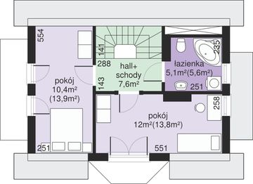 Poddasze projektu - Dom przy Jałowcowej