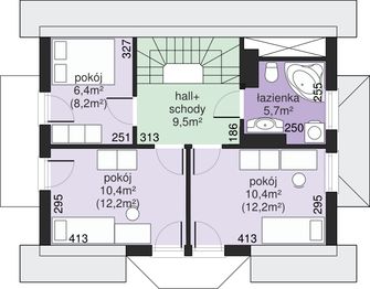 Poddasze projektu - Dom przy Kalinowej