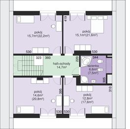 Poddasze projektu - Dom przy Leśnej