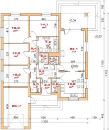 Parter projektu - Dom przy Ogrodowej
