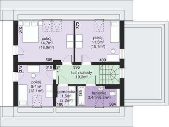 Poddasze projektu - Dom przy Krokusowej
