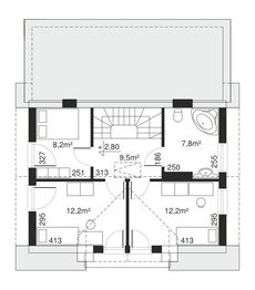 Poddasze projektu - Dom przy Kalinowej 4