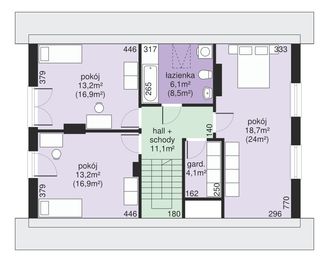 Poddasze projektu - Dom przy Głogowej 2