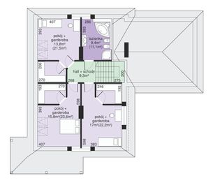 Poddasze projektu - Dom przy Malowniczej 3