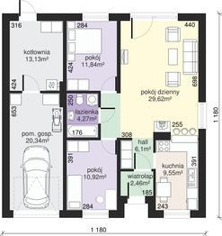 Parter projektu - Dom przy Niezapominajek 2