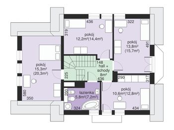 Poddasze projektu - Dom przy Przyjaznej 5