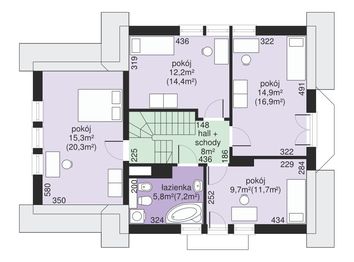 Poddasze projektu - Dom przy Przyjaznej 7