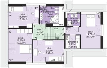 Poddasze projektu - Dom przy Cyprysowej 4