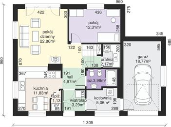 Parter projektu - Dom przy Cyprysowej 9