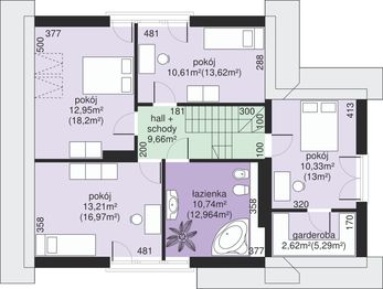 Poddasze projektu - Dom przy Cyprysowej 9