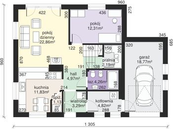 Parter projektu - Dom przy Cyprysowej 10