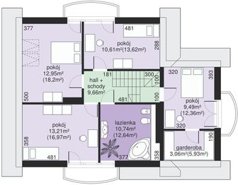 Poddasze projektu - Dom przy Cyprysowej 10