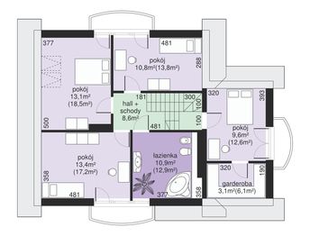 Poddasze projektu - Dom przy Cyprysowej 11